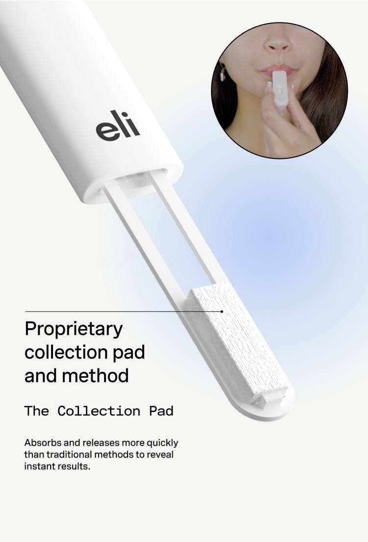 The Collection Pad absorbs and releases more quickly than traditional methods to reveal instant results.